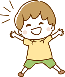 元気な男の子のイラスト
