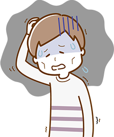 頭を抱えたおじさんのイラスト