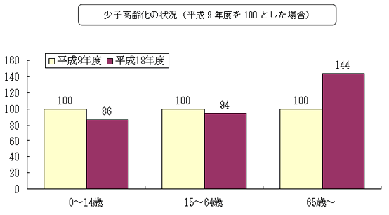 少子高齢化の状況についての図解説明