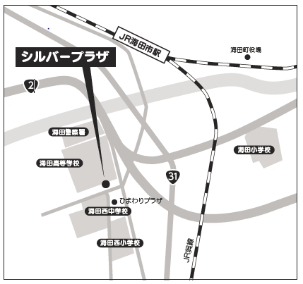 海田町シルバープラザの地図