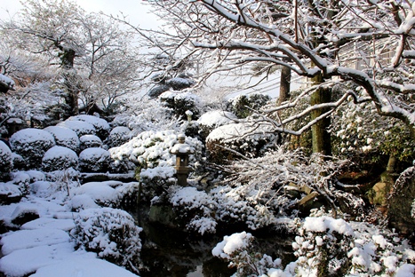 雪の中の旧千葉家住宅　2014年12月17日撮影