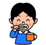 歯磨きはコップでしましょう