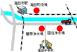 浄水場の地図