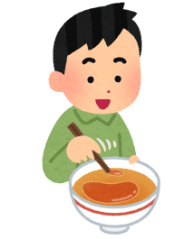 汁をのこすの図
