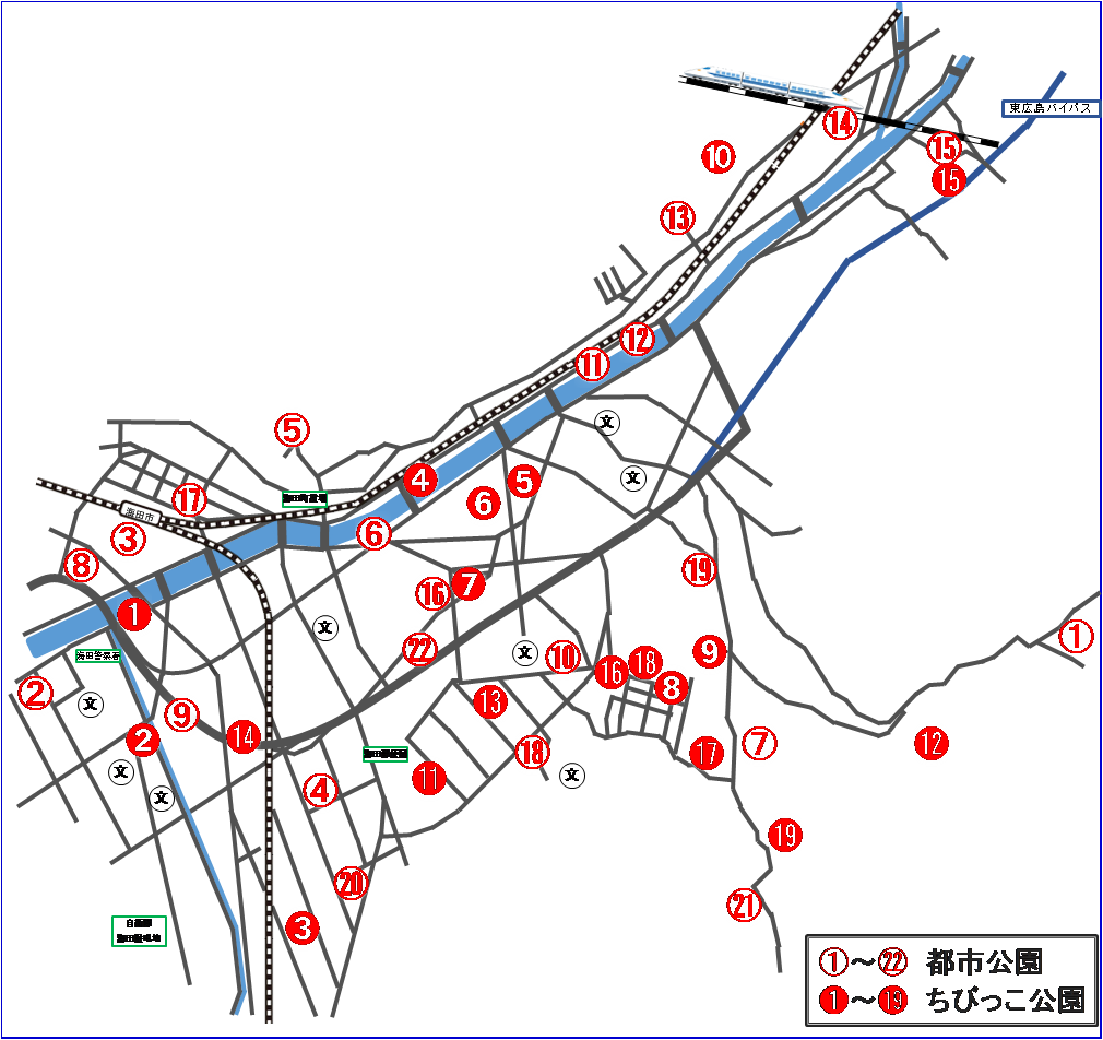 公園の地図