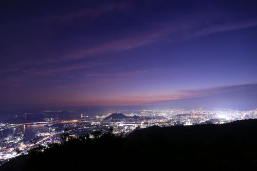 ひのうらざん頂上からの夜景