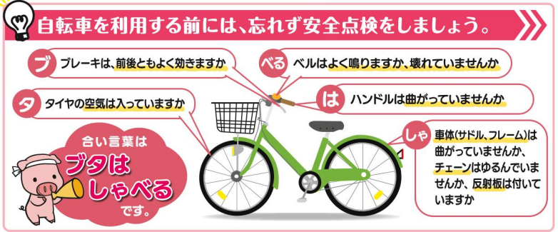 自転車の安全点検