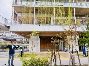 役場に緑のカーテンがあります